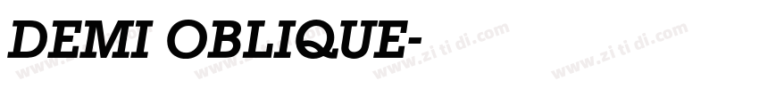 DEMI OBLIQUE字体转换